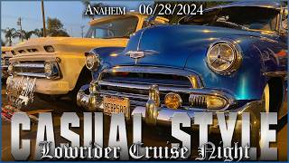 🌟 EPIC Lowrider Cruise Night in Anaheim Orange County CRUISING to Pepz Pizza 🚗💨 06282024 [upl. by Karyl885]