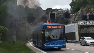 Brinnande västtrafiksbuss 99 Frölunda [upl. by Mauro197]