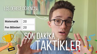 LGSde Bunları Yapmasam Kazanamazdım 🏆  SON DAKİKA TAKTİKLERİ [upl. by Stalker41]