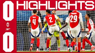 DAVID RAYA MAKES INCREDIBLE DOUBLE SAVE 🤯  HIGHLIGHTS  Atalanta v Arsenal 00  Champions League [upl. by Cristobal905]