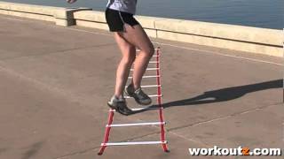 Workoutzcom  Agility Ladder Drills CARIOCA STEP 1 FOOT IN [upl. by Ahseila]