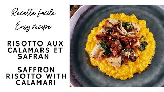 Risotto aux calamars et safran sauce Gremolata [upl. by Duester]