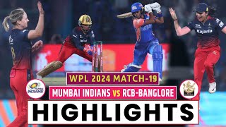 WPL RCB vs MI Highlights 2024 MI vs RCB WPL Highlights 2024  WPL Highlights 2024  WPL Highlights [upl. by Aniryt]