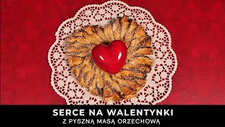 👍 Serce na Walentynki ❤️ z ciasta francuskiego z pyszną masą orzechową [upl. by Pansie]