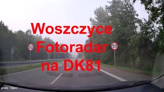 Woszczyce Fotoradar na DK81 Ograniczenie do 50 kmh Śląskie Polska [upl. by Simson]