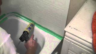 How To Silicone Seal A Tub surround To A Tub [upl. by Arriat]