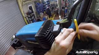 Fitting LED Work Lights on a New Holland TM125 [upl. by Samaria336]