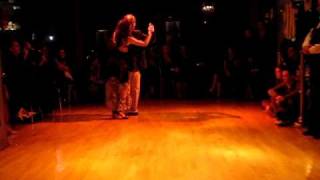 Horacio Godoy and Cecilia Berra dancing Sirtaki  Tango at El Bandoneon Athens [upl. by Meeker]