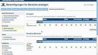 ConfluenceTutorial Bereiche erstellen und löschen  Rechte verwalten [upl. by Mannos]