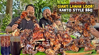 Giant quotLAMAN LOOB ng BABOYquot Kanto Style BBQ  Taba Tumbong Puso Bulaklak Baga Atay [upl. by Par]