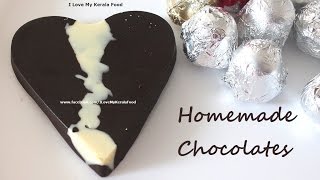 Homemade Chocolates for Valentines Day chinnuz I Love My Kerala Food [upl. by Quitt]