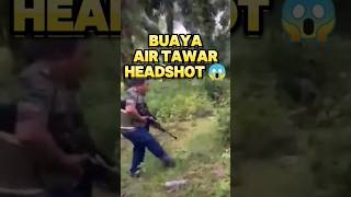 Buaya Air tawar HEADSHOT 😱 shorts trending [upl. by Hobey]