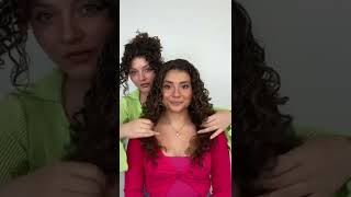 HOW TO CUT FRINGE ON LONG CURLY HAIR AT HOME [upl. by Shanks]