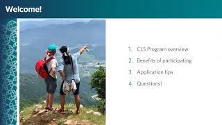 Webinar CLS Information Session for Students [upl. by Eimmak]