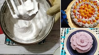 গরমে ক্রিম গলে যাবেনা এইভাবে তৈরি করলে  whipped cream frostingwhipped cream recipe [upl. by Cheney]