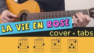 LA VIE EN ROSE  Guitar Cover  Lesson  Fingerstyle  Tutorial  Tab [upl. by Ahterod]