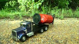 Oilfield winch truck tank move [upl. by Idnis]