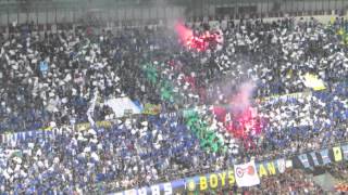 Milan  Inter 4514 Tifo Curva Nord Inter nel derby di Milano [upl. by Chrisse613]