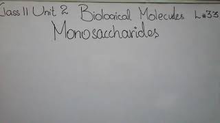 Monosaccharides  Glucose Fructose Galactose amp Ribose  Carbohydrates Grade 11 Biology lecture 33 [upl. by Lokin]