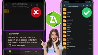 The Files app version does not support grant access to folders  OBB folder not showing  ZArchiver [upl. by Helga]