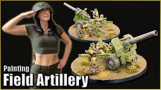 Painting a Field Ordinance Artillery Battery  Warhammer 40k Astra Militarum amp Bolt Action [upl. by Llenrag]