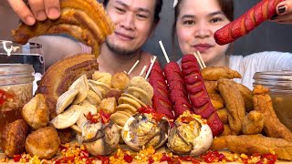 FILIPINO STREET FOOD  Mukbang ASMR  HANIMACETV [upl. by Yahsat]