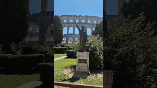 Statue at Arena Pula TravelwithHugoF pula croatia statue [upl. by Fairfax764]