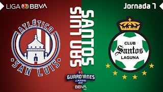 Resumen y Goles  San Luis vs Santos  Liga BBVA MX  Guard1anes 2021  Jornada 7 [upl. by Nivert]