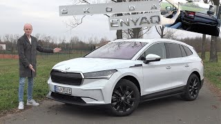 Der neue Skoda Enyaq iV im Test  Was kann das praktische Elektroauto Review Fahrbericht iV 80 [upl. by Llenral]