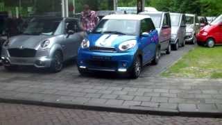 Mega cold start  sounds  Microcar Rally  Waaijenberg 2962013 brommobiel dealer moped cars s [upl. by Nyloj593]