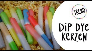 Dip Dye Kerzen  Kerzen tauchen  Kerzen selber machen  DIY  Trend  Wachs schmelzen  Candle DIY [upl. by Gable765]