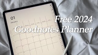 Free 2024 iPad Planner w Hyperlinks 2024 아이패드 굿노트 플래너 무료공유 [upl. by Adekram290]