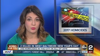 Two homicides reported over the weekend in Baltimore [upl. by Catharine66]