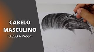 Como Desenhar Cabelo Masculino com Topete  Tutorial Desenho Realista com Narração [upl. by Nafri]