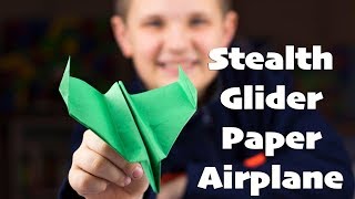 Stealth Glider How to Make a Paper Airplane [upl. by Demp658]