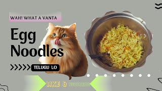 Egg Noodles Recipe  Egg Noodles Recipe in Telugu Easy Egg Noodles Recipe [upl. by Cumine259]