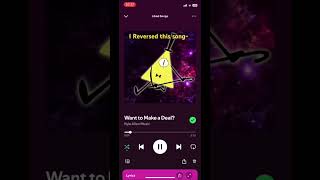 I reversed this song capcut billcipher gravityfalls kyleallenmusic KyleAllenMusic [upl. by Esilrac281]