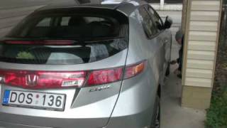 HONDA CIVIC 5D diesel tyre changing with HONDA tools [upl. by Ardnasak]