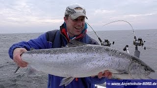 Modernes Schleppangeln vor Rügen  Trolling auf Lachs [upl. by Mariejeanne270]