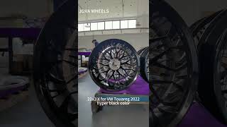 Manufacturing rims for VW Touareg 2022 hyper black wheels 21x10j at JOVA WHEELS [upl. by Arihppas242]