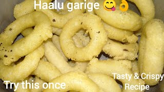 haalu garige 😋haalu garige recipe in kannadagarigecrispy amp tasty [upl. by Nhtanhoj]