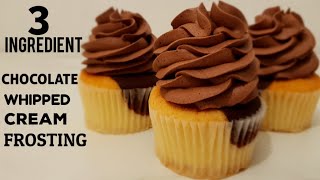 STABILIZED CHOCOLATE WHIPPED CREAM FROSTING  WITHOUT GELATINE [upl. by Anaytat]