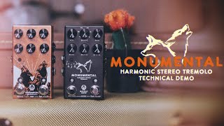 Walrus Audio Monumental Harmonic Stereo Tremolo Tech Demo [upl. by Yasui]