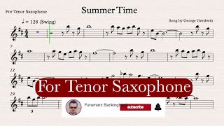 Summer Time  Gershwine  Play along for Tenor Sax [upl. by Mcclenaghan]