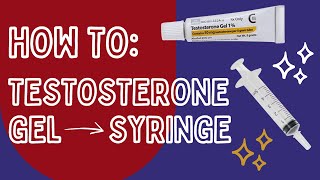 How to put testosterone gel into syringe [upl. by Xel6]