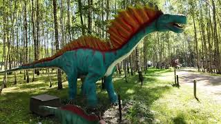 Prehistoric Dinosaur Park walkthrough  Dino parkas Radailiai  4K 60fps day trip [upl. by Nyrret]