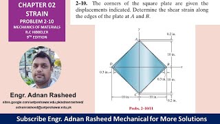 210 Chapter 2  Strain  Mechanics of Materials by RC Hibbeler [upl. by Imoyaba952]