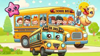 the wheel on the bus round and round  simple songs  nursery rhymes amp kids songs 🎈 [upl. by Mallorie]