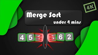 Merge Sort under 4 mins  Visualization with animation  Coddict [upl. by Brebner]