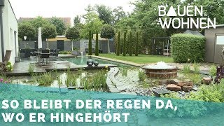 Regenwasserversickerung – Die richtigen Bodenbeläge ersparen die Abwassergebühr [upl. by Ahseet214]